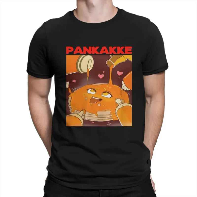 Japanese Pancake Man TShirt Naughty Foodie Pun Pankakke Individuality T Shirt Harajuku Streetwear New Trend