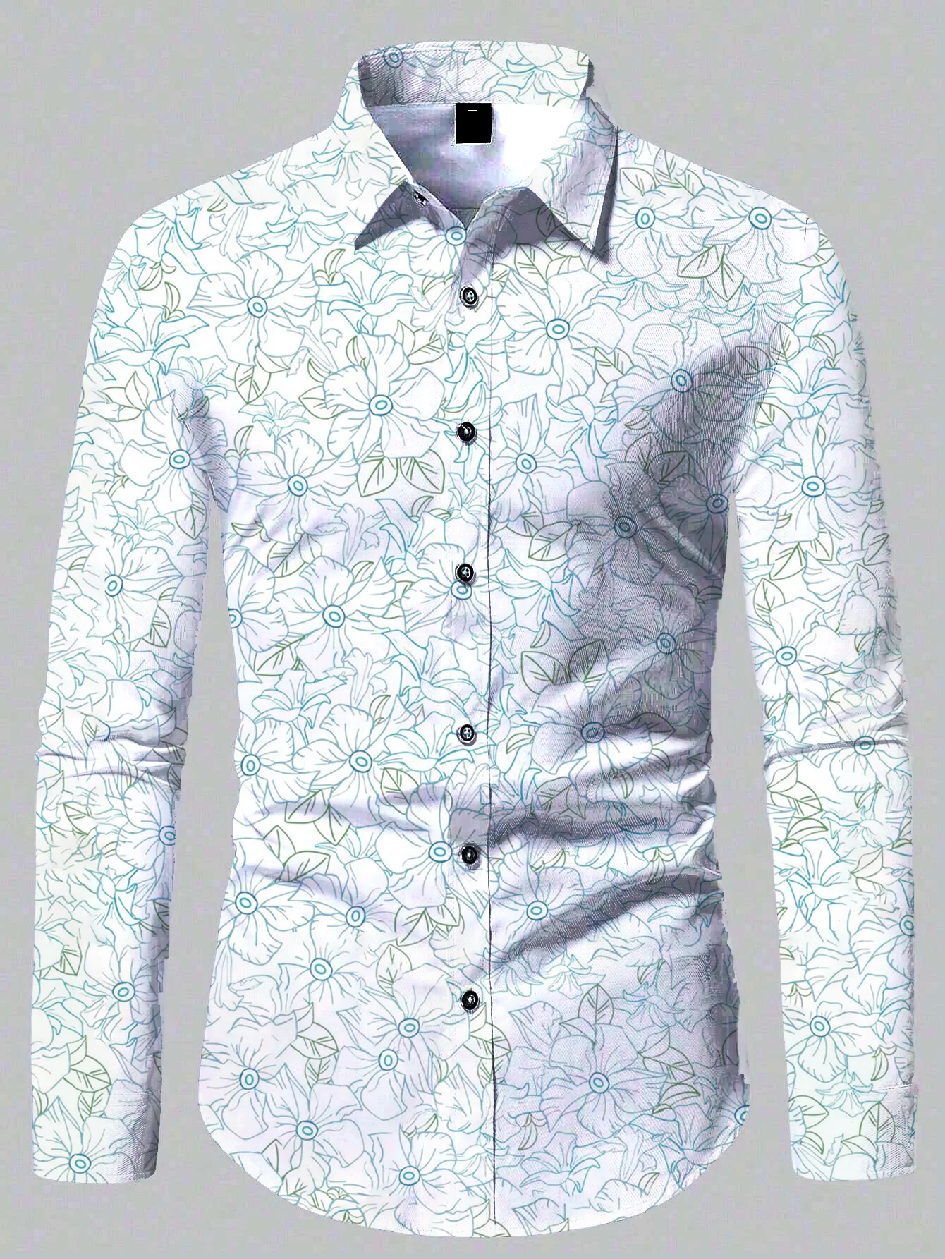 

2024 New Comfortable Hawaiian Floral Style Men's Beach Party Long Sleeve Shirt Men's Outdoor Breathable Top Fashion Streetwear