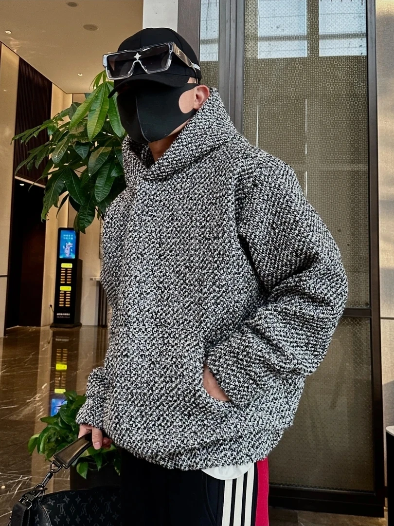 Casual Loose Knitted Hat Sweatshirt Fashionable All-Match Hoodie Couple's Autumn Winter New Sle Small Fragrance Sle Stree...