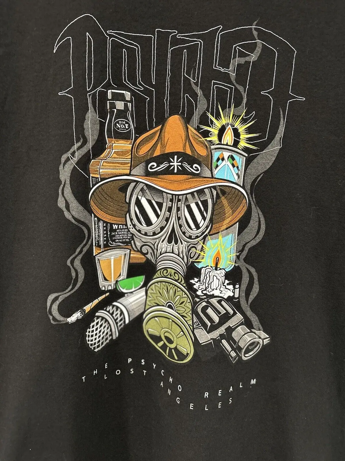 Psycho Realm Shirt Mens Large Black The Lost Angeles Sickside Cypress Hill long sleeves