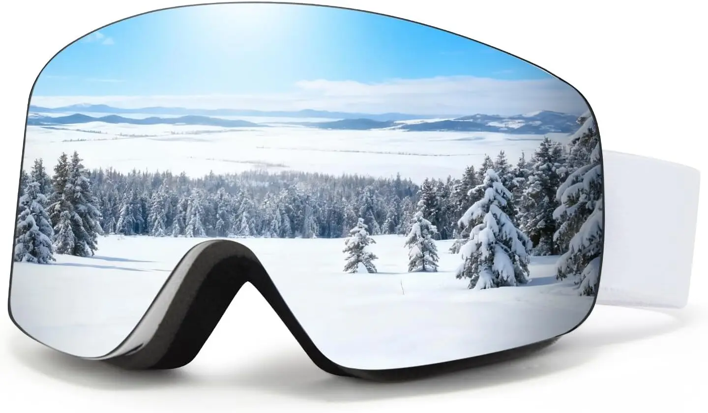 نظارات تزلج على الجليد للبالغين والرجال والنساء، نظارات مضادة للضباب، حماية من الأشعة فوق البنفسجية 400 #1