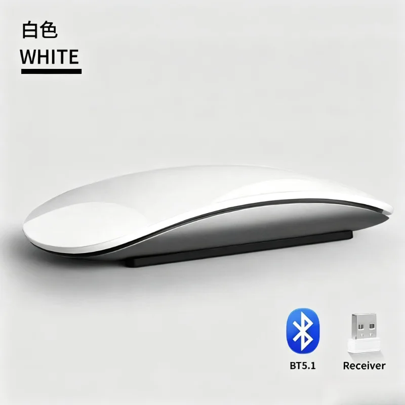 Bluetooth 5.0 Multi‑Touch Rechargeable Magic Mouse, Ultra‑Slim Wireless Mouse for MacBook Pro/Air/Mini & iPad Tablets