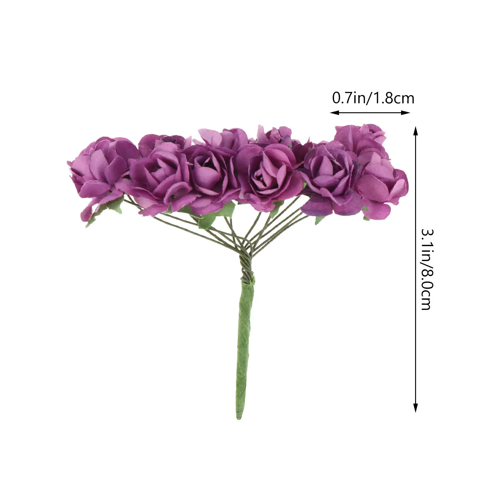 144Pcs Vivid Simulation Paper Roses Elegant Home Decor Artificial Flower Adornments for Bedroom Living Room Office Wedding