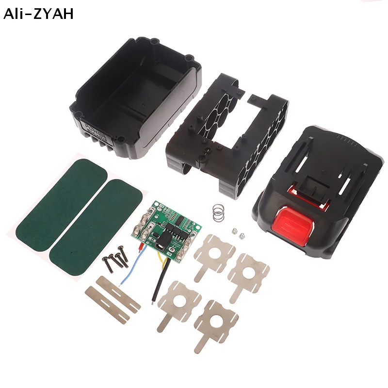 【Z】Power Tools Case BMS 21V Battery Storage Box For Wireless Electric Angle Grinder Cutting 18650 Battery Case Without Battery