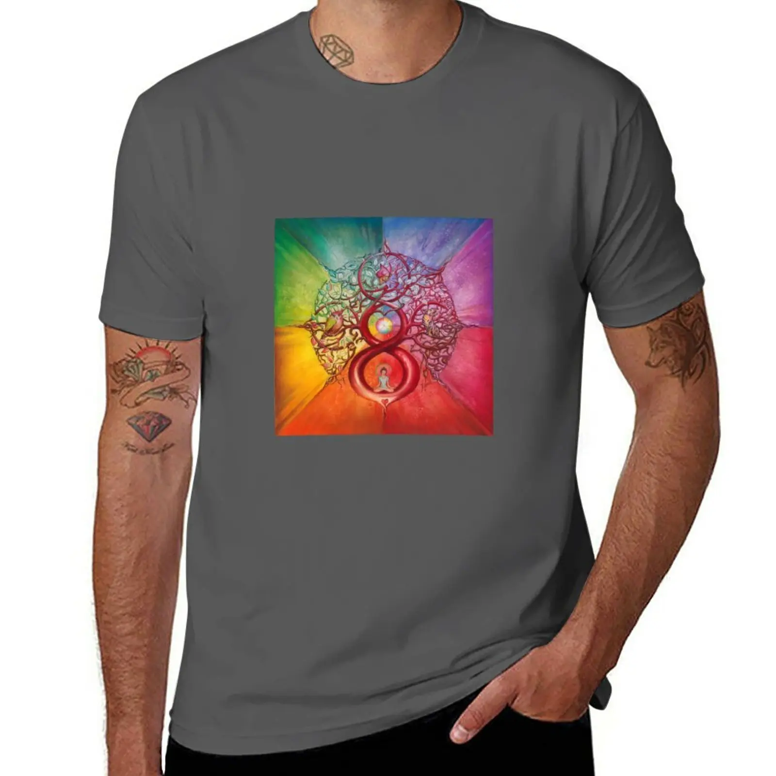 New Heart of Infinity - Mandala of Wealth and Balance T-Shirt Tee shirt custom t shirts custom t shirt men graphic t shirts