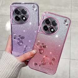 Long Life Flower Gradient Glitter Case for OnePlus 12 11 ACE Racing 10R 11R 9 Pro Nord CE3 N30 K11 Sparkle Soft TPU Rugged Case