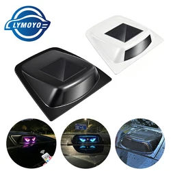 Solar Powered Car Roof Top Warning Light RGB Strobe Flashing Light With Demon Eye Pattern Display Remote Control LED Signal Lamp