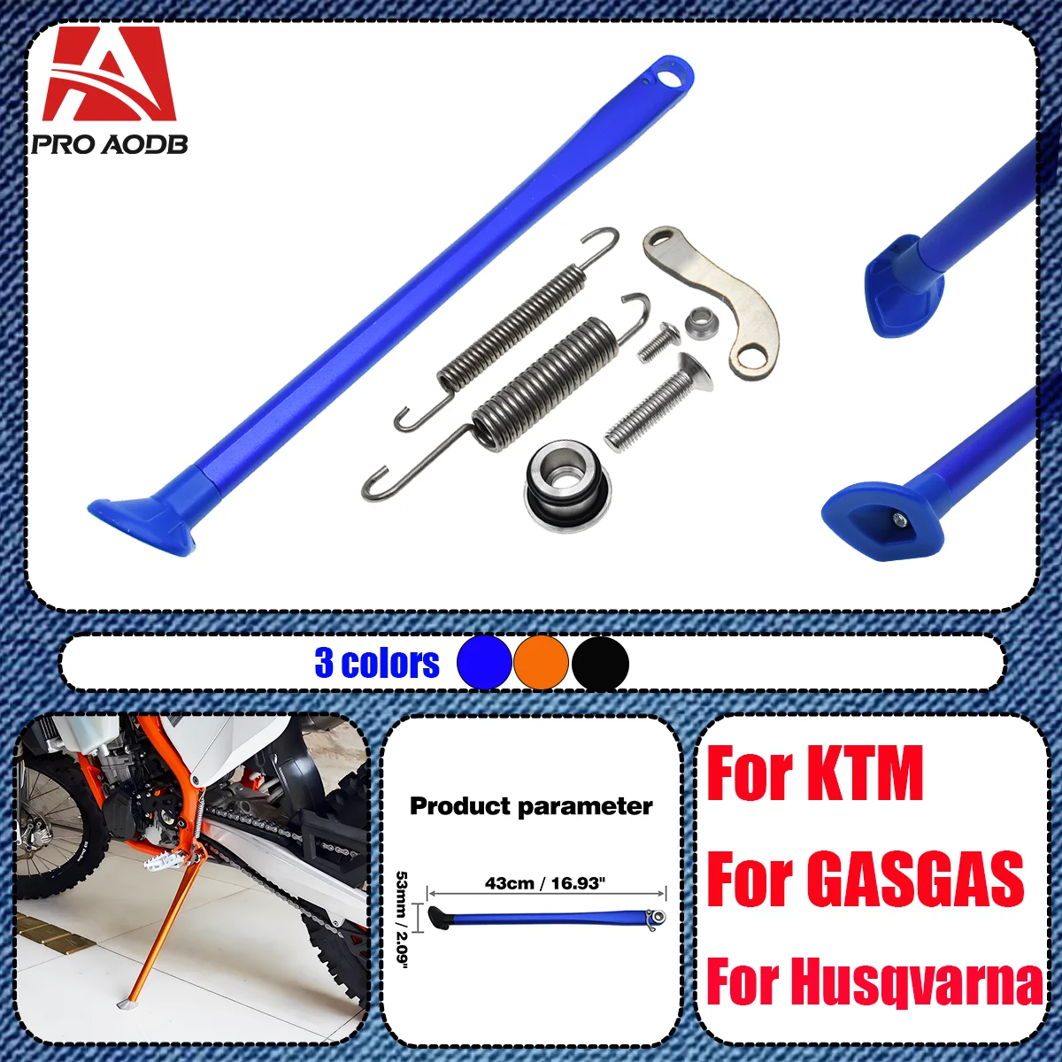 

For 2008-2023 KTM XC XC-F XCW XCF-W EXC EXC-F TPI Six Days 125-300 350 450 500 530 Motorcycle Kickstand Side Stand Spring Kit