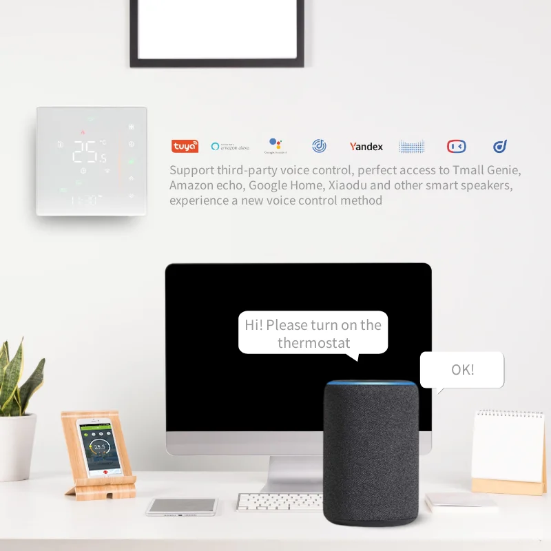 Imagem -05 - Controlador de Temperatura Termostato de Aquecimento Wifi Piso Quente Caldeira a Gás Digital Tuya Smart Life Alexa Assistente Doméstico do Google 220v