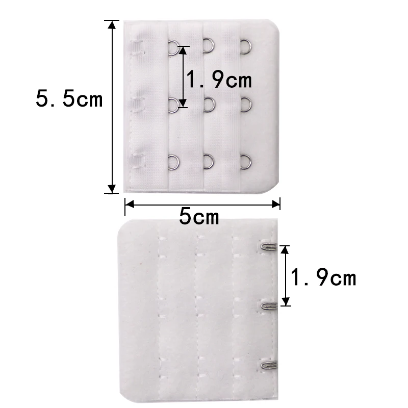 Bra ekstender 4/6 pasang untuk wanita, Bra elastis tali Ekstensi klip kait aksesori intim gesper dapat disesuaikan