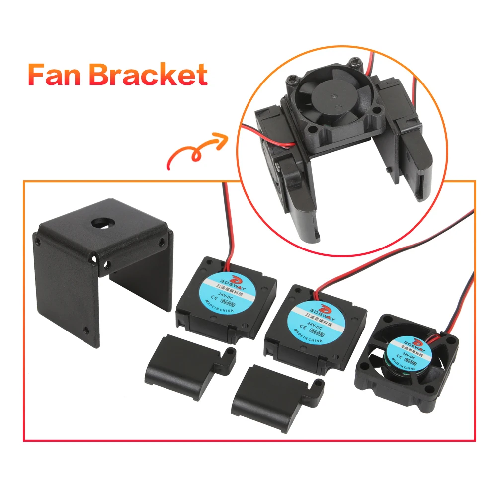 ชุดท่อ3D 3dsway ชุดไกด์ท่อระบายความร้อน BP6 V6ชุดตัวยึดพัดลมระบายความร้อน DC 12V/24V 3010เทอร์โบเป่าพัดลมทำความเย็น