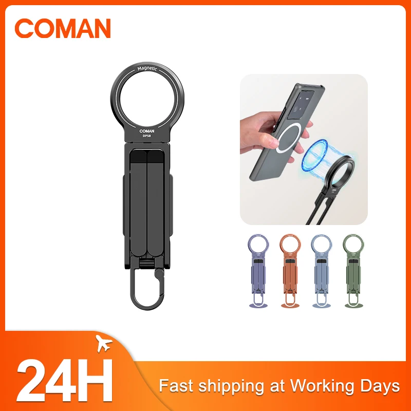 COMAN DP58 Magnetic Phone Tripod Stand For iPhone 17 16 Pro Max Samsung Huawei Phone Magsafe Aluminium Smartphone Mini Bracket
