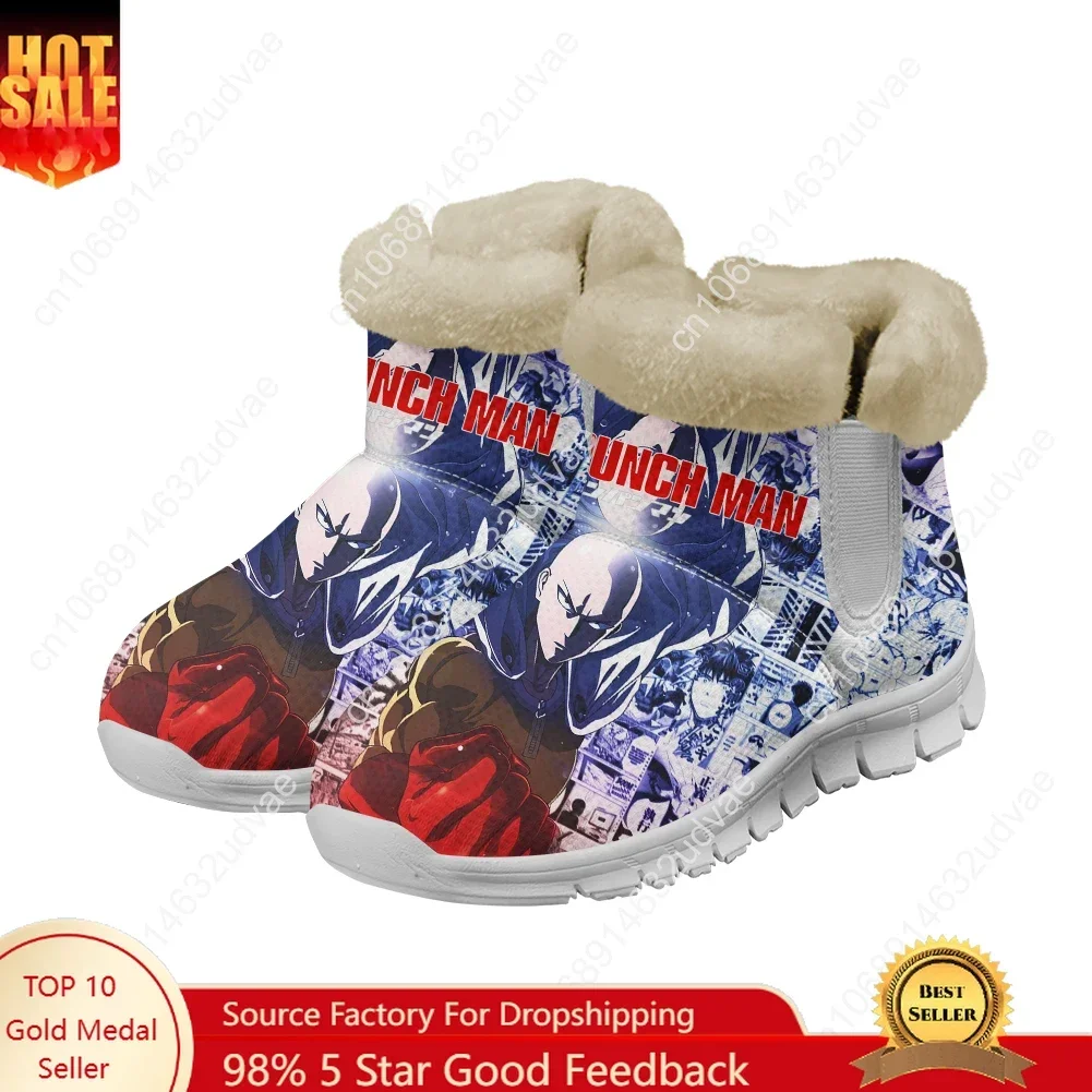 One Punch Man Snow Boots Mens Womens Teenager Shoes Keep Warm Boot High Quality Casual Lightweight Sports Customize Sneakers