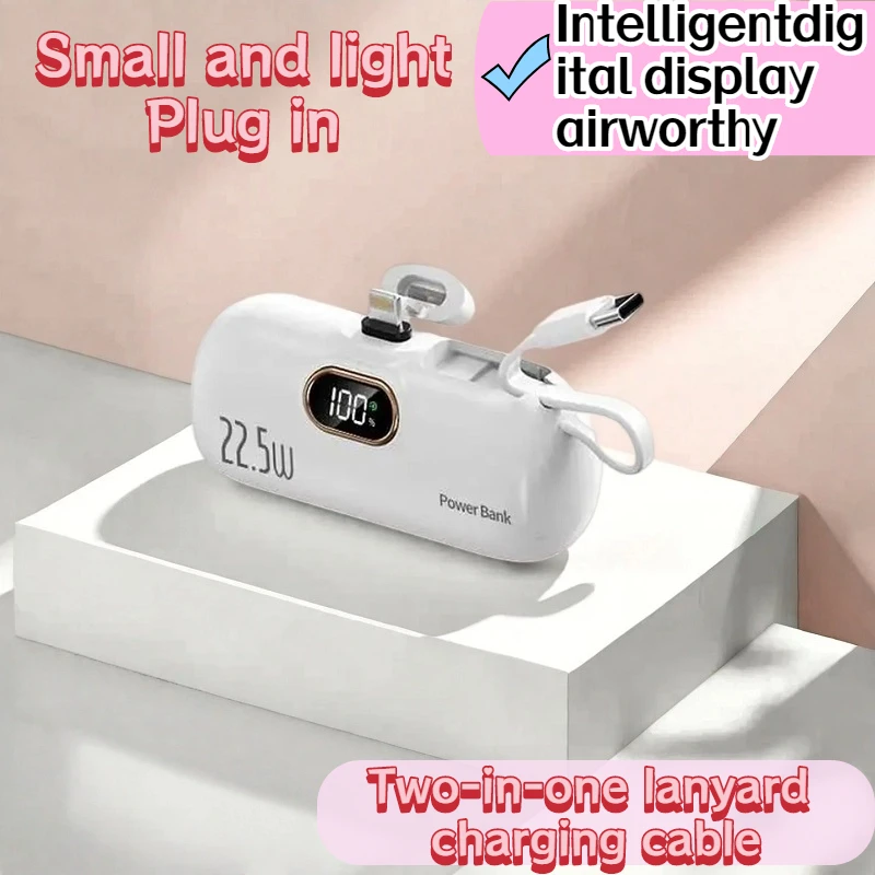 

2025 Новый мини-Power Bank 500 мАч Портативная быстрая зарядка для IPhone 16 15 14 Samsung, Xiaomi Power Bank