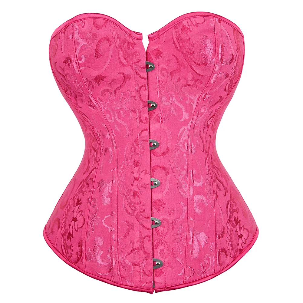 Women Brocade Lace Up Corset Top For Women Bustier Overbust Lingerie Gothic Steampunk Vintage Cosplay Costume view 5