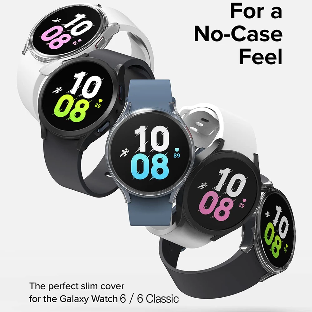 Custodia per orologio per Samsung Galaxy Watch 6 40mm 44mm custodia protettiva rigida per PC custodia per paraurti Galaxy Watch 6 custodia classica da 43mm 47mm