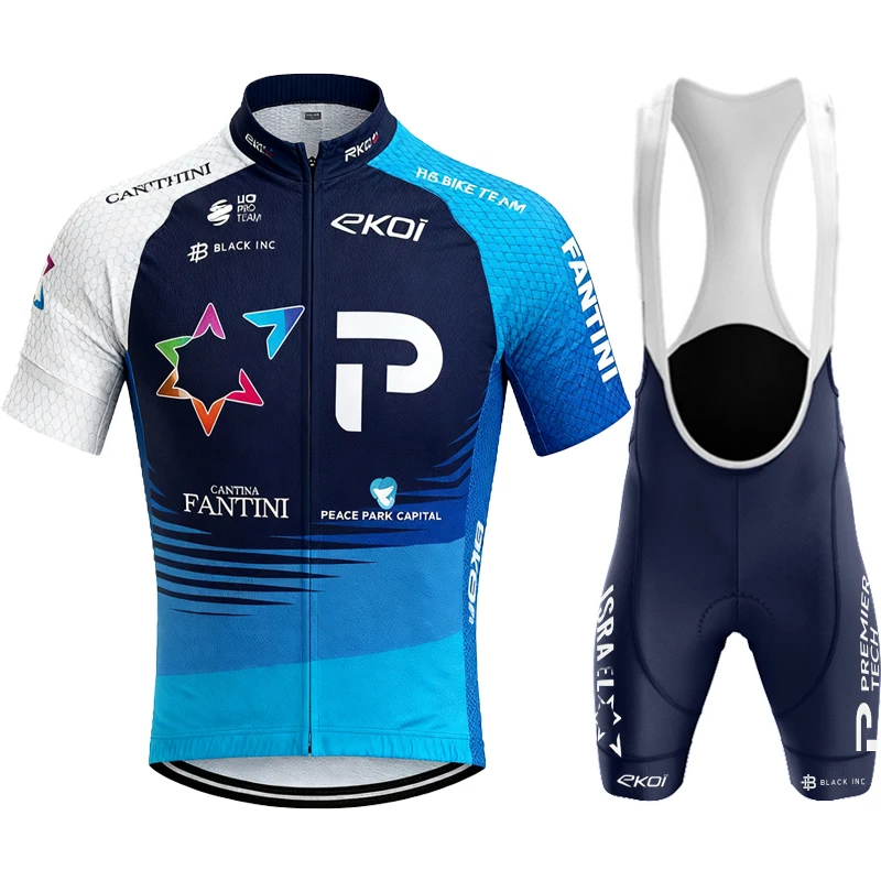 الصيف دراجة جيرسي تريكوتا الدراجات رجل الفانيلة إسرائيل - رئيس الوزراء التكنولوجيا دراجة ملابس الرجال الرجال السراويل الرياضية مجموعة ملابس رياضية البدلة