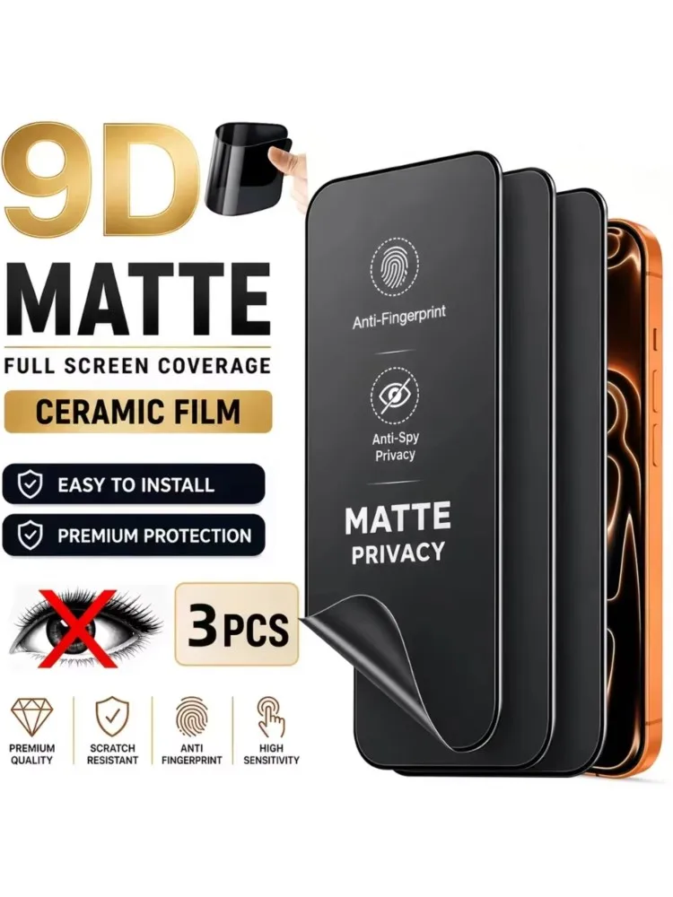 1-3 Stück für Samsung Galaxy A27 A26 A07 A16 A17 A16 A57 A37 5G Matt Keramik Blickschutzfolie S26 Ultra S25 FE S24 S23 S22