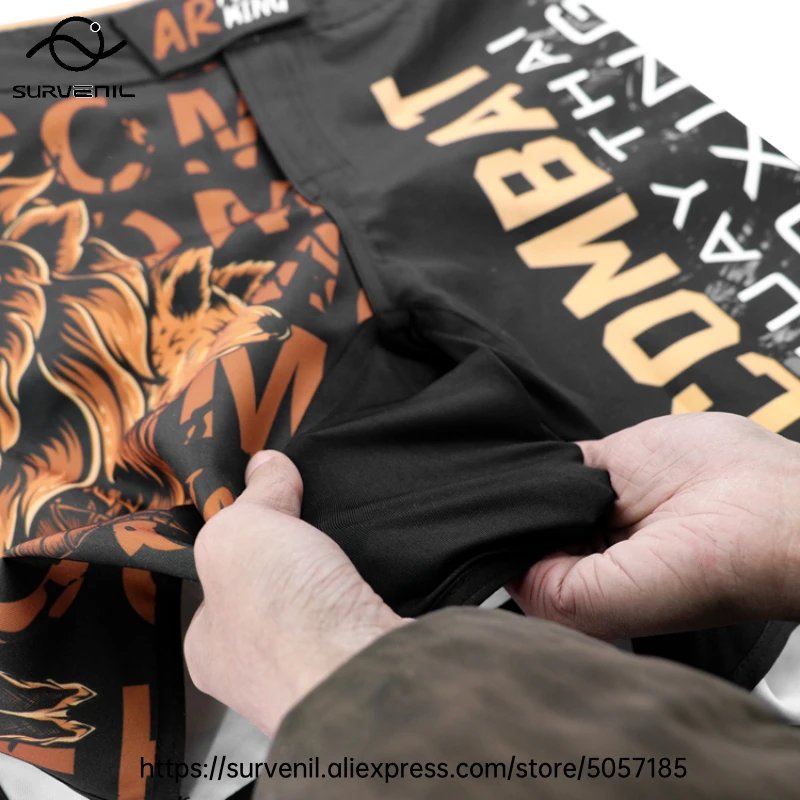MMA Shorts BJJ Grappling Kickboxing Fight Shorts Tiger Sublimated Martial Arts MMA Clothing Jiu Jitsu Boxing Training Pants Men