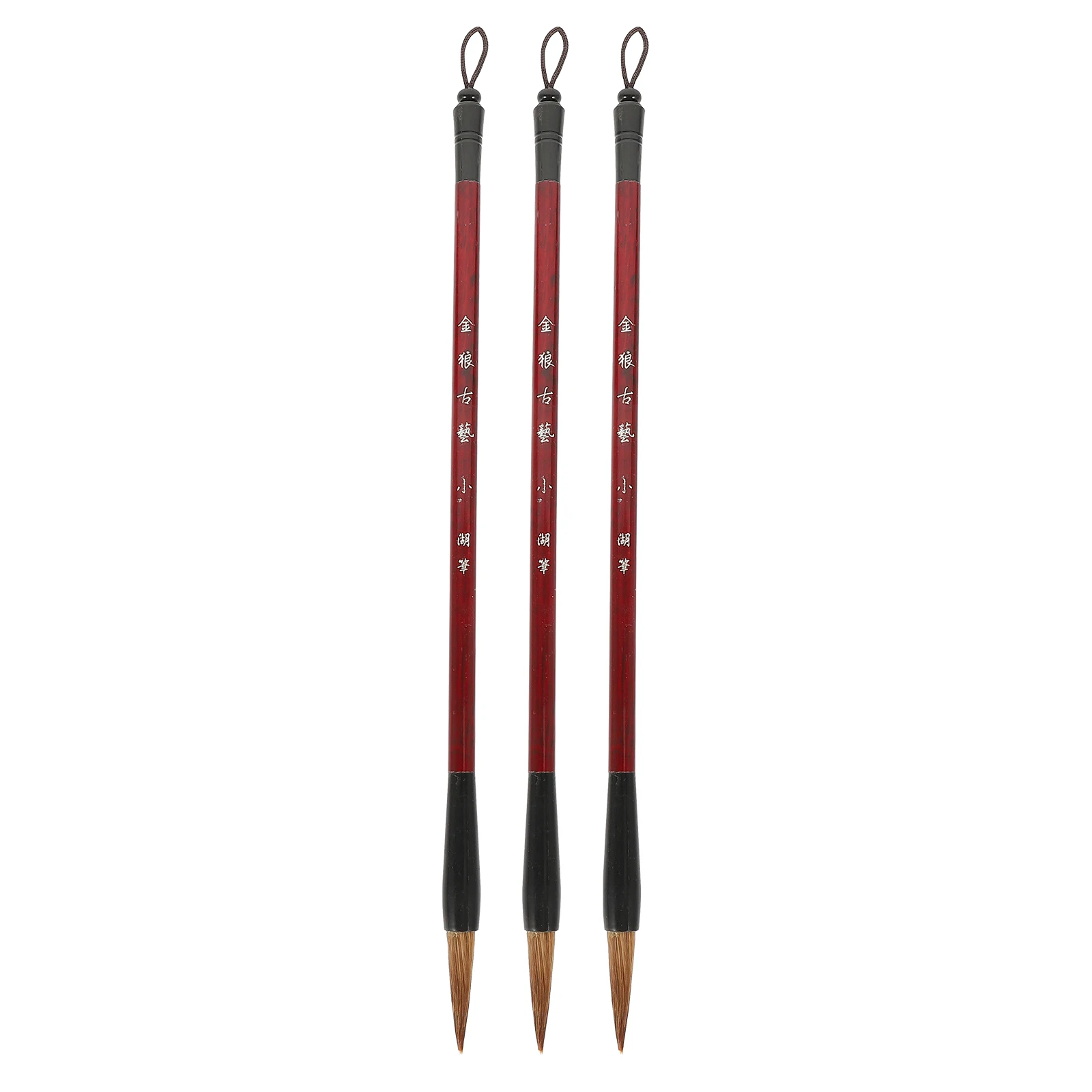 

3 Pcs Hair Brush Premium Material Calligraphy Big Pen Smooth Writing Paint Wood Brushes