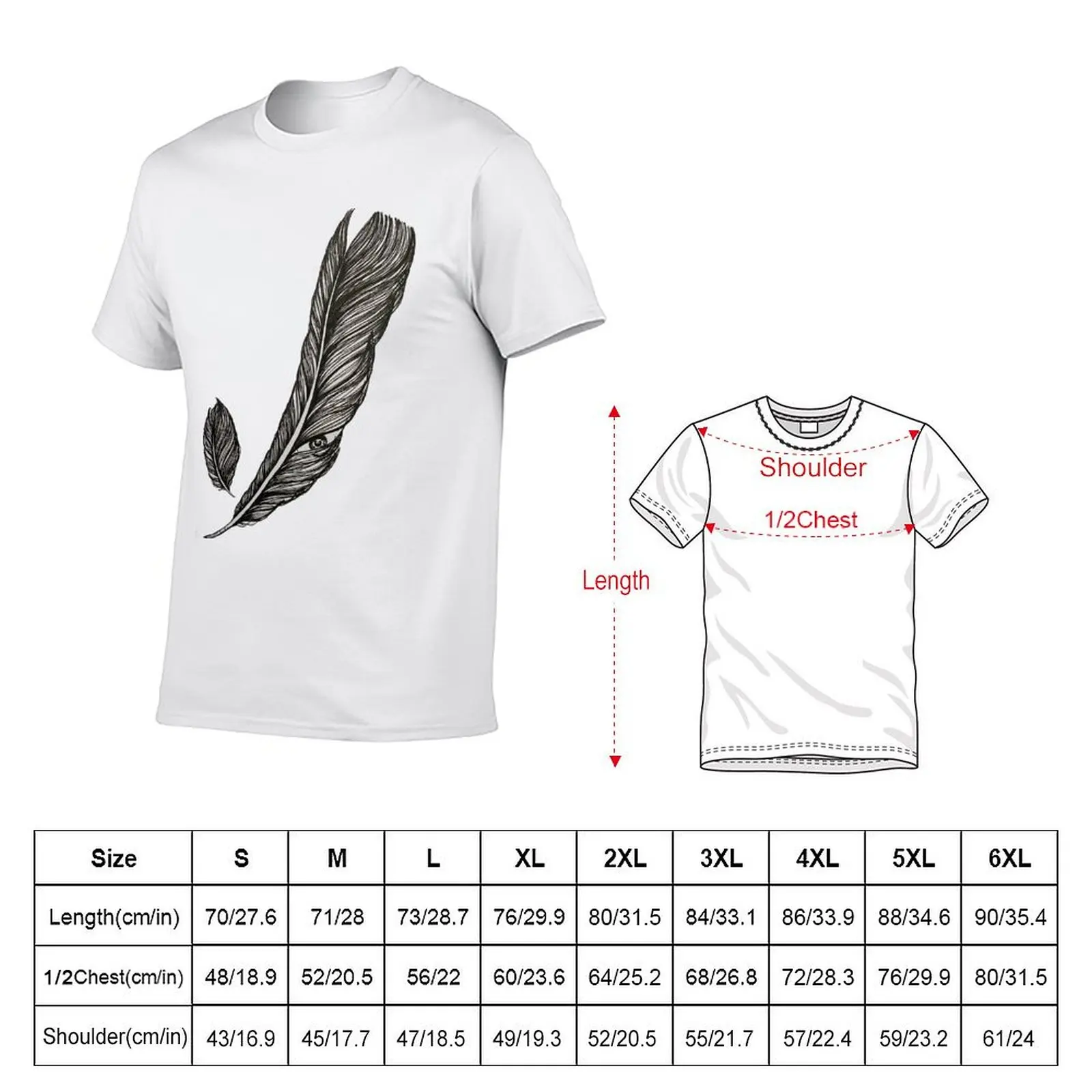 Eye on the Sparrow Illustrated Design T-Shirt man t shirt summer man t shirt cotton high quality T-Shirt