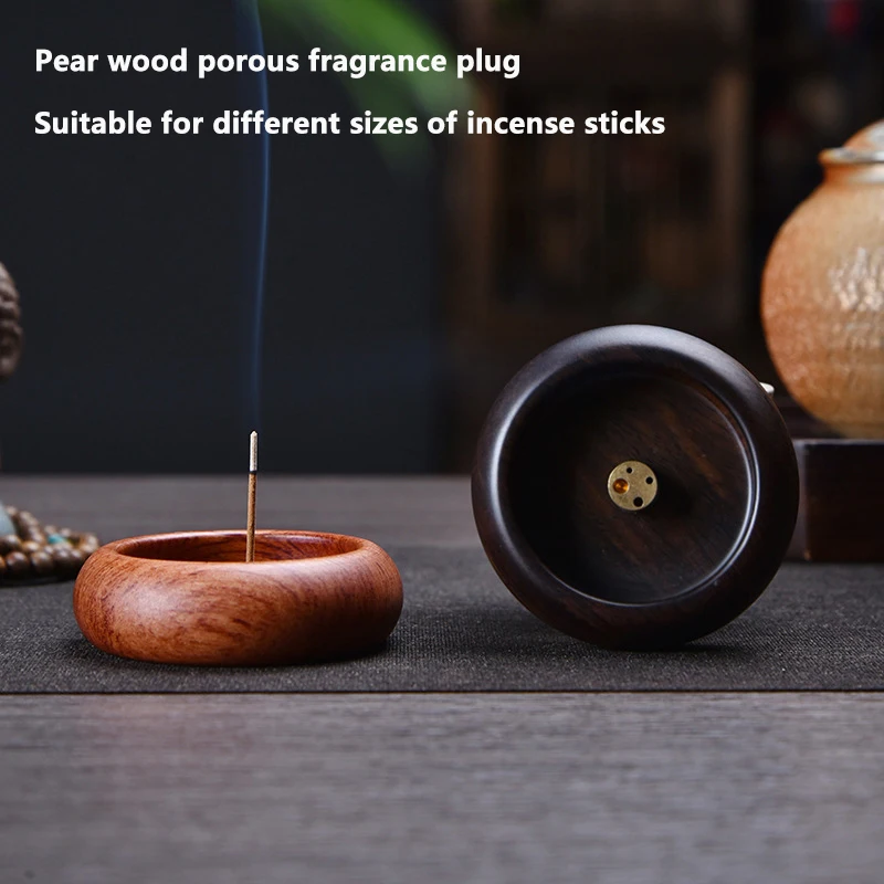 Vintage Wooden Bowl Type Incense Holder Rosewood Incense Burner Stick Holder Censer Suitable For Various Sizes Of Incense Sticks