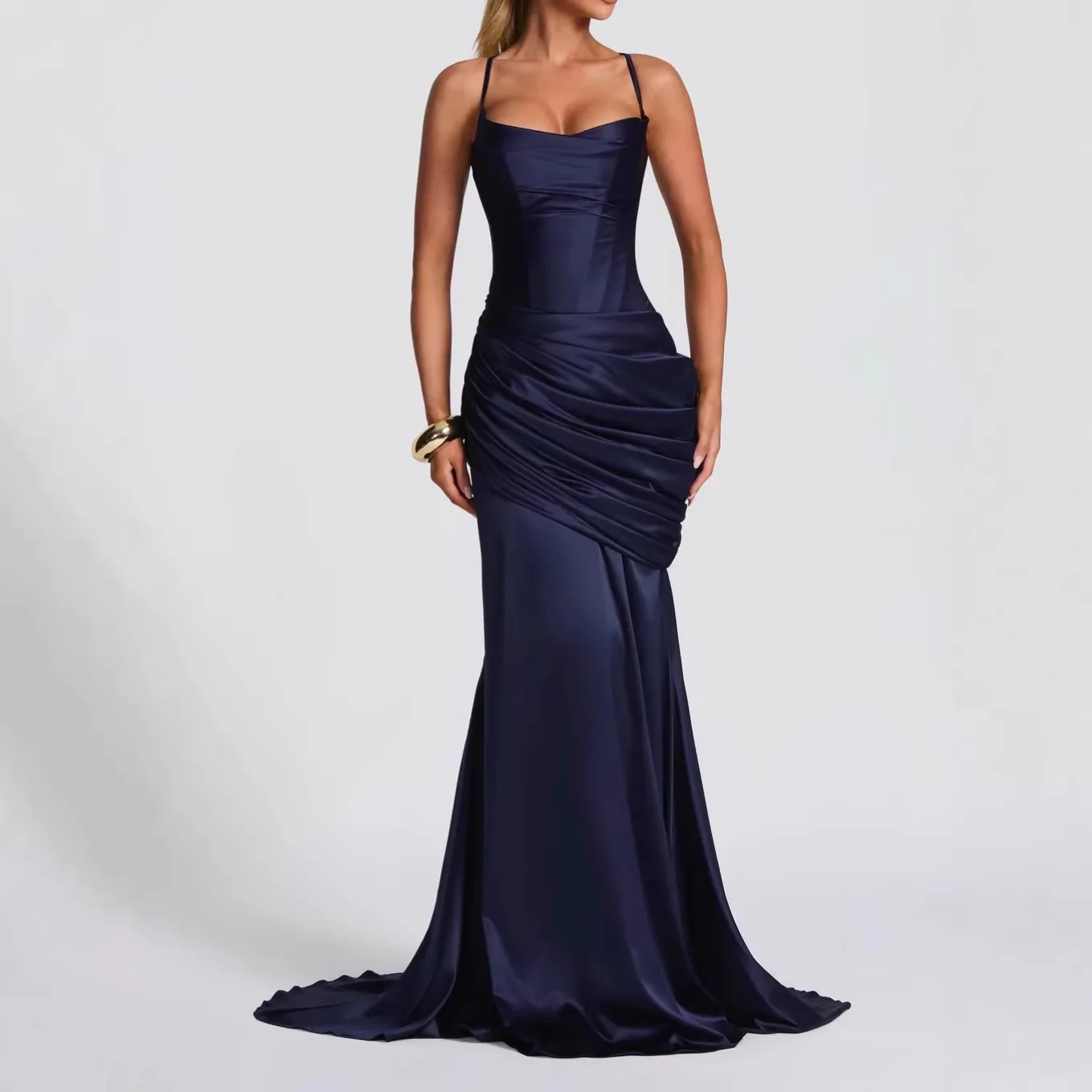 

Sexy Long Sleeveless Slip Dress for Women, Slim Elegant Party Banquet Gown