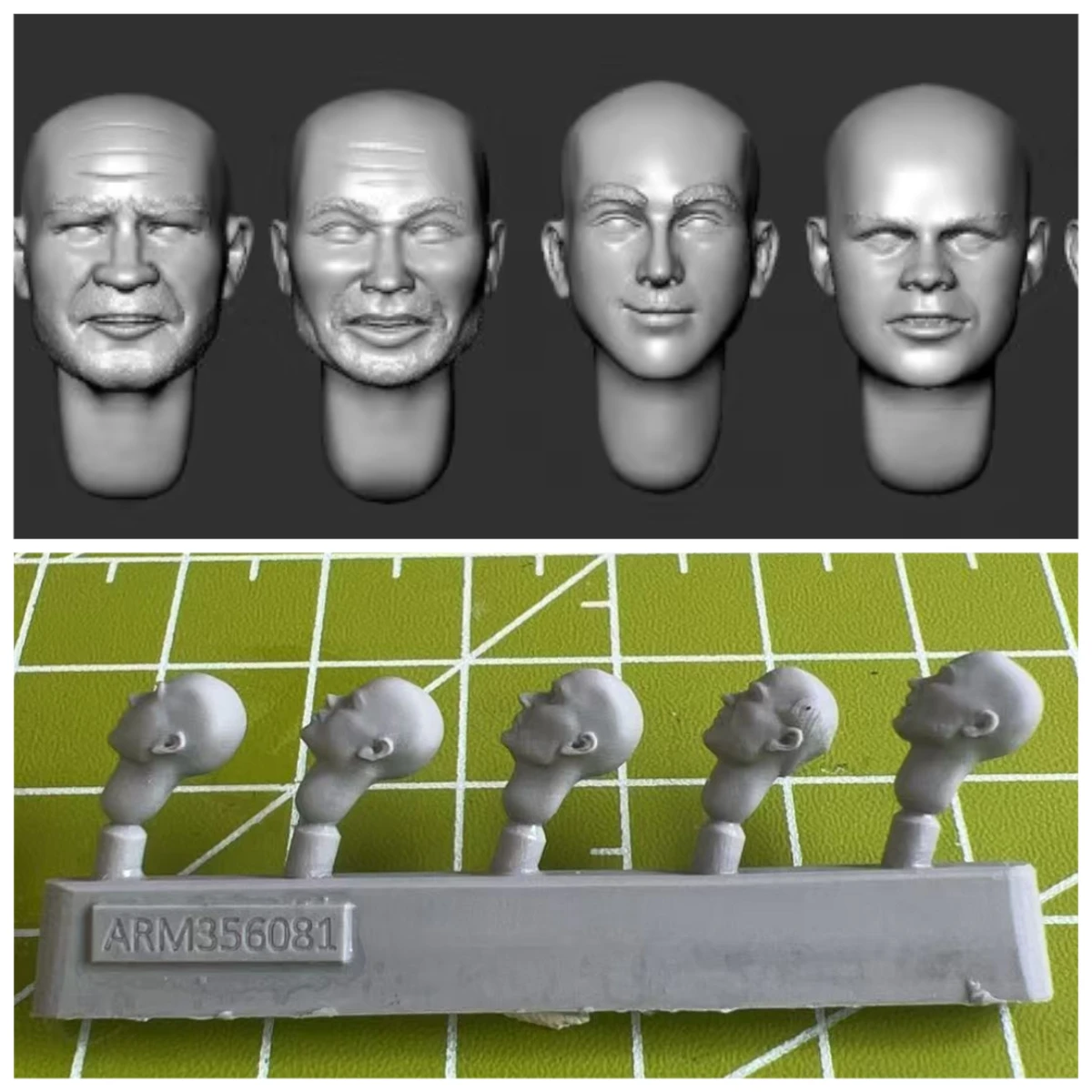 

Unpainted 1:35 Die-casting Resin Model Kit for Soldier Head Replacement and Modification 356081