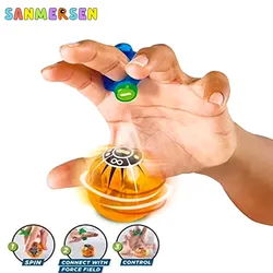 Magnetic Rings Controlled Spinner Ball Fingertip Magic Ball Toy Induction Children Creative Educational Battle Toys Games