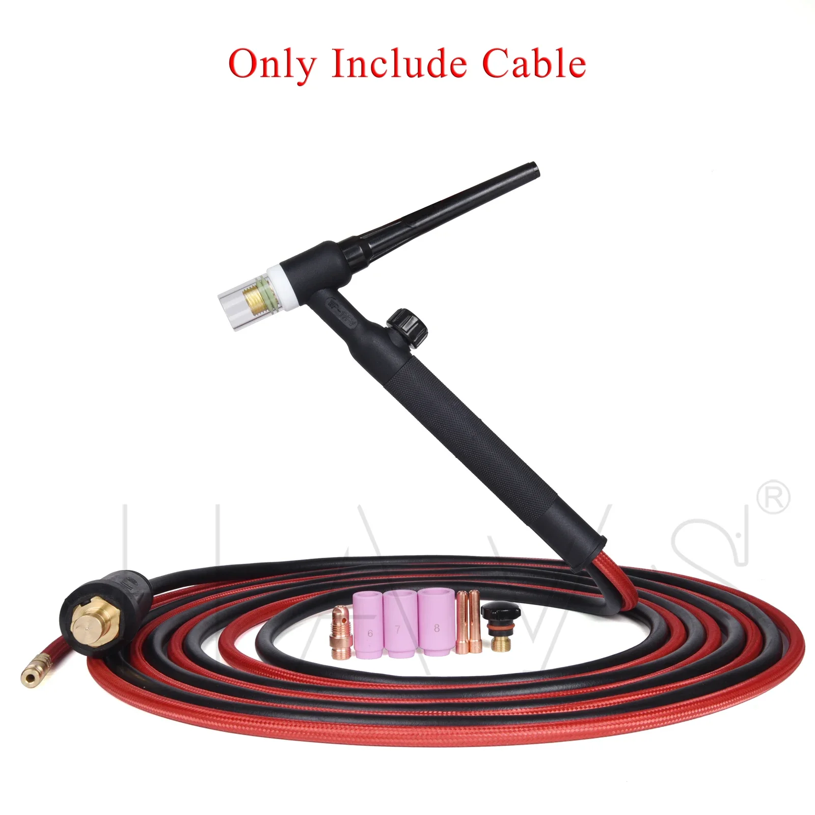 3.8/7.6M WP9 WP17 TIG Welding Torch Flexible Head Gas Valve Separated Type w/Quick Connect 10-25/35-50 Connector