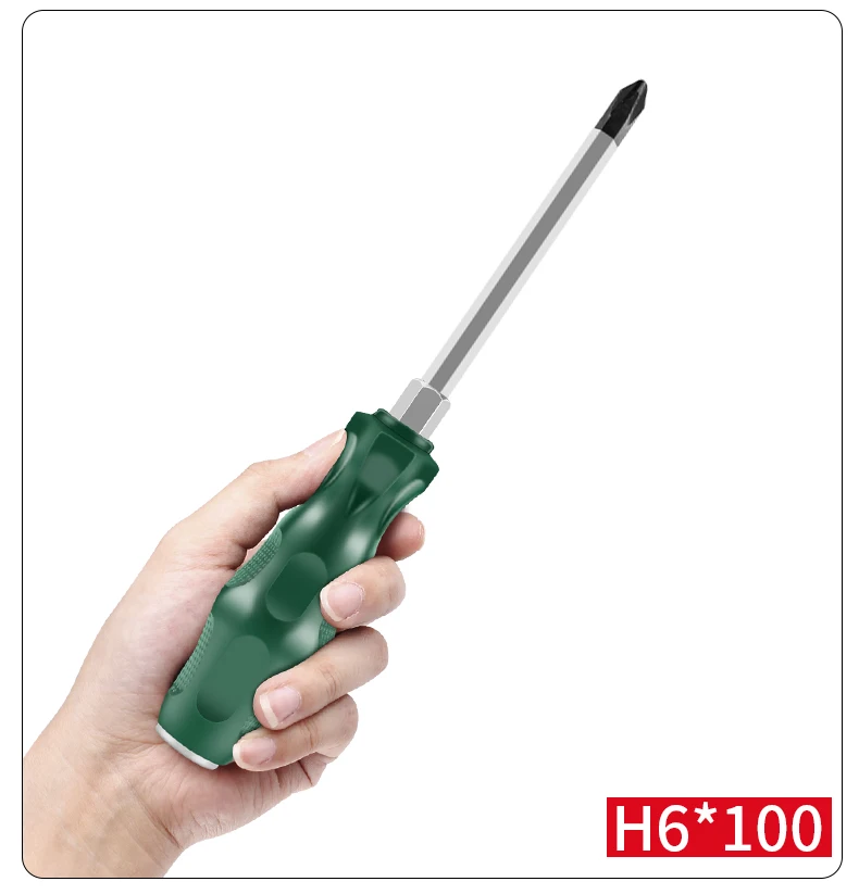 High Hardness Lengthened Magnetic Screwdriver Bit for Car Repair Hand Tool Industry Slotted/Phillips Double-ended Screw Driver
