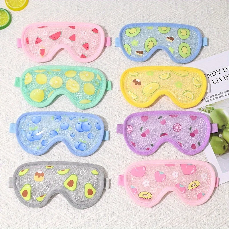 Fruit Cooling Eye Mask - Reusable Hot & Cold Gel Pad for Travel Relaxation, Lightweight Portable Sleeping Aid for Day & Night image 5
