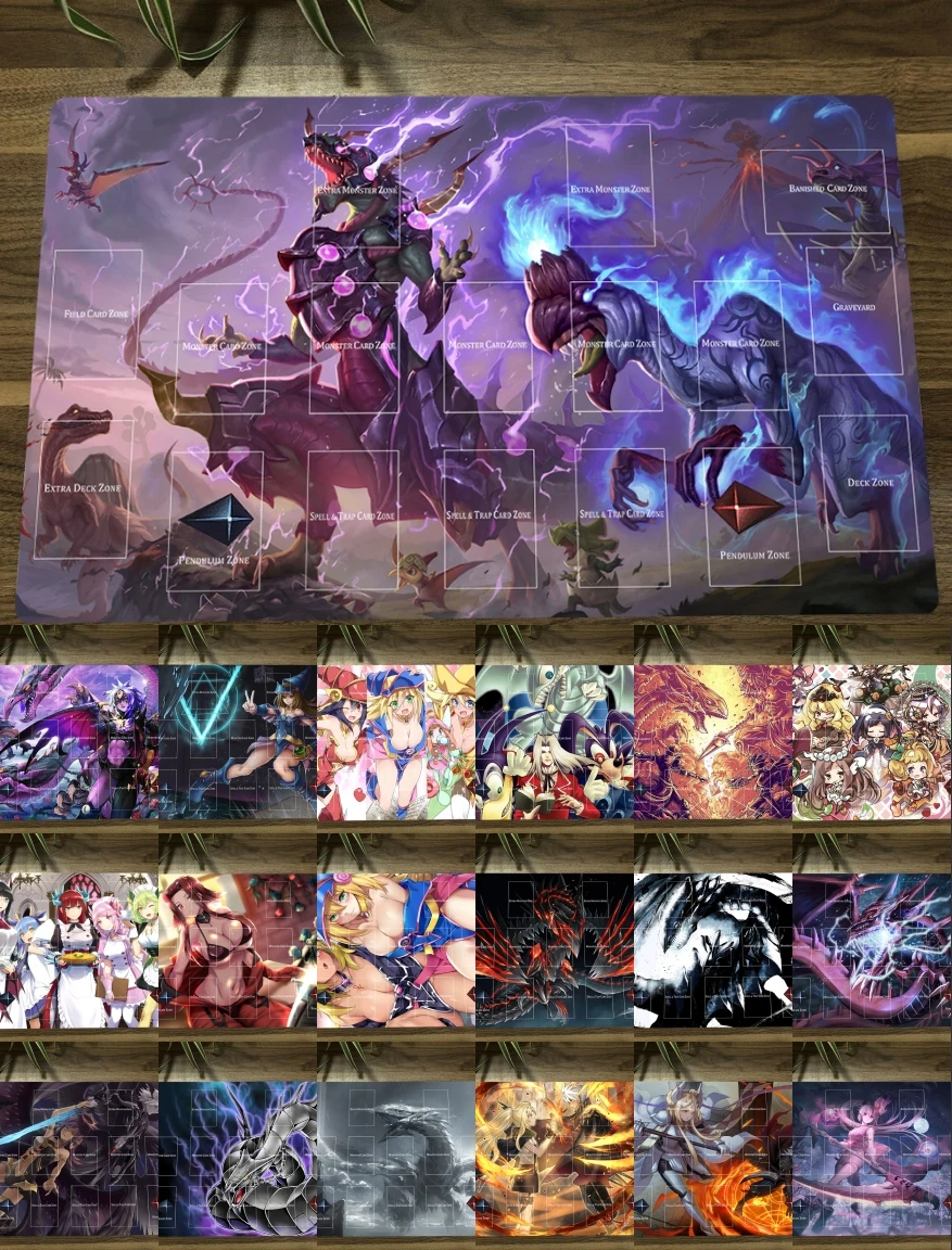 Hot YuGiOh Ultimate Conductor Tyranno TCG Mat Anime Trading Card Game Mat CCG Playmat Anti-slip Mouse Pad Desk Mat + Free Bag