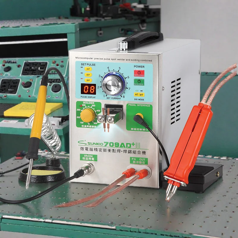 SUNKKO 709AD+ Update NEW Big Power Version From 709AD 4 IN 1 Spot Welder Fixed Pulse Welding A nd Constant Temperature Soldering