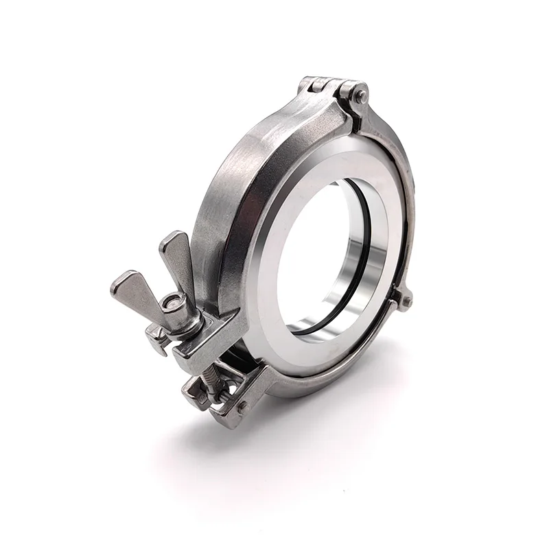304 Stainless Steel KF80 Vacuum Weld-In Viewport Sight Glass for 76.2mm OD Tube High Vacuum Pipeline Chamber Equipment