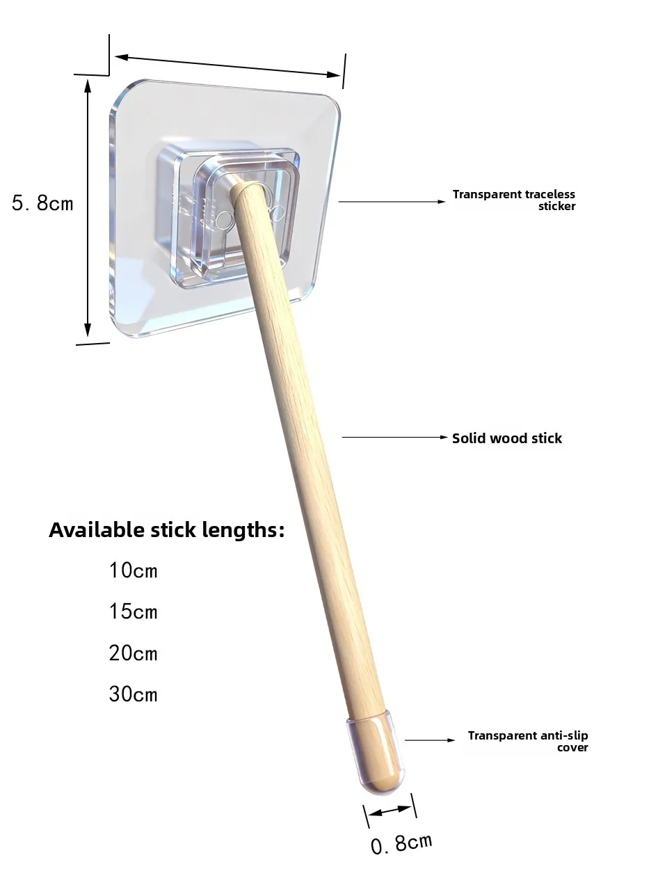  Wood Frame Stand Large Document Support Base Adhesive Back Nail-Free Traceless Quick Installation Office Organizer