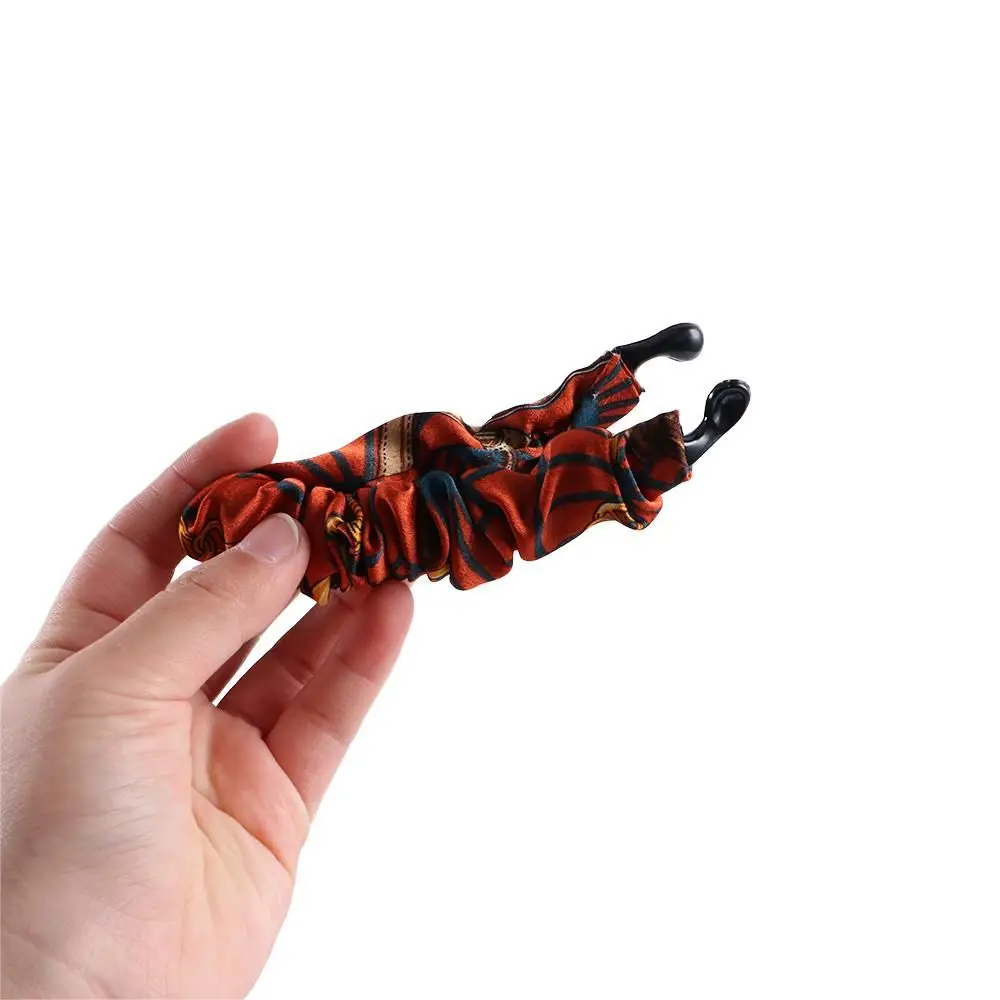 Sweet Ponytail Holder Crinkled Resin Party Cloth Women Hair Accessories Fabric Banana Clip Korean Style Hair Wear Vertical Clip