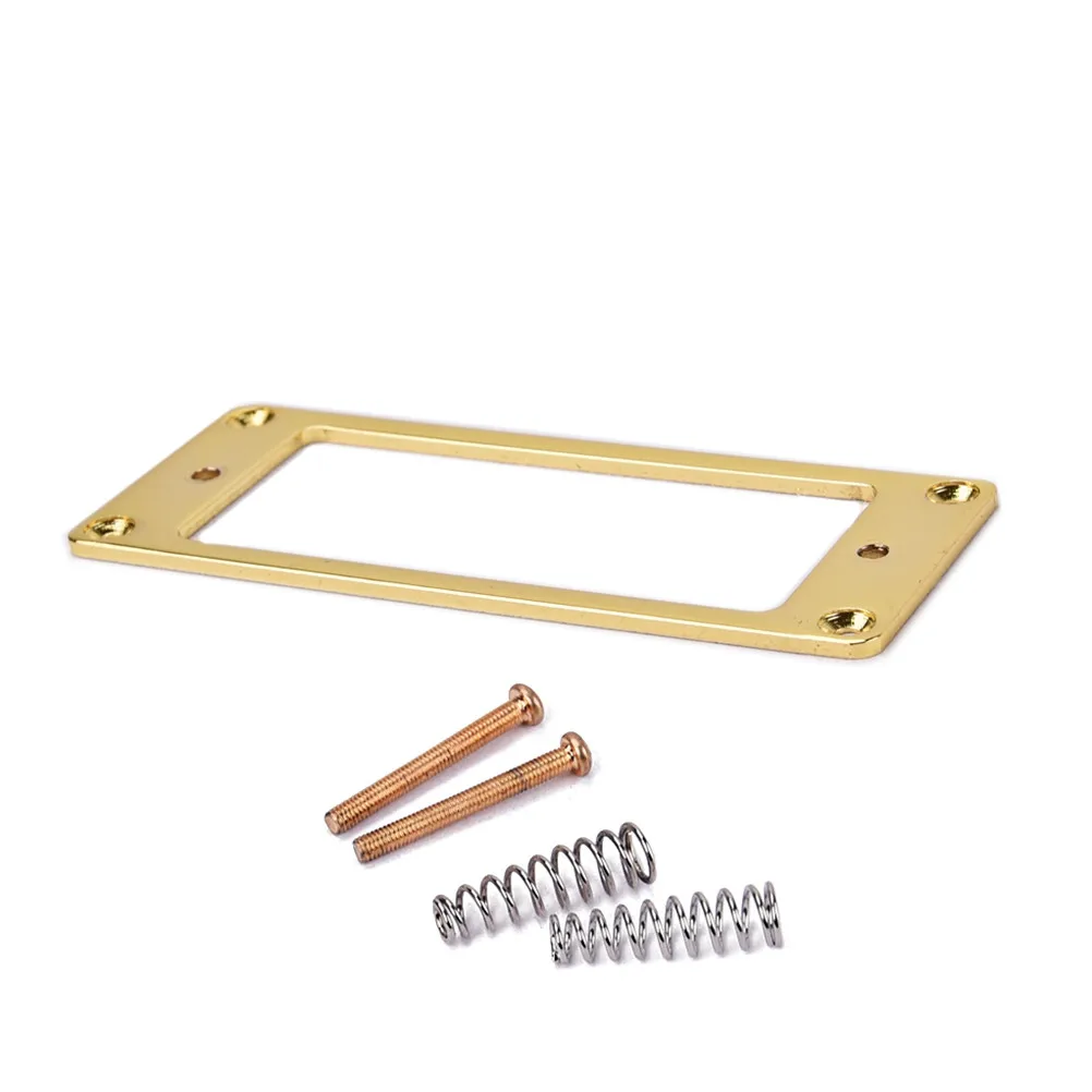 Flat Metal Humbucker Pickup Mounting Ring Golden Short Size Thick 2Mm Guitar Pickup Frame Cover Humbucker Mounts Mini Ring