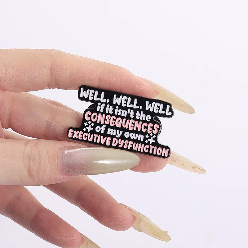 إذا لم يكن عواقب ضعف التنفيذي الخاص بي دبوس المينا الذاتي تقتبس دبابيس شارة قميص التلبيب مجوهرات