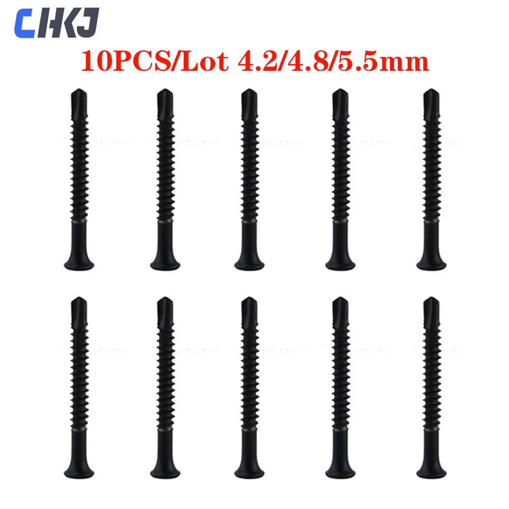 CHKJ 10PCS Lock Cylinder Puller Nail Puller Professional Locksmith Tool Stainless Steel Nail Puller Screws Cylinder Extractor