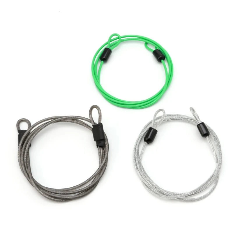 New 3Color 100cm x 2mm Cycling Sport Security Loop Cable Lock Bikes Bicycle Scooter U-Lock Drop Ship