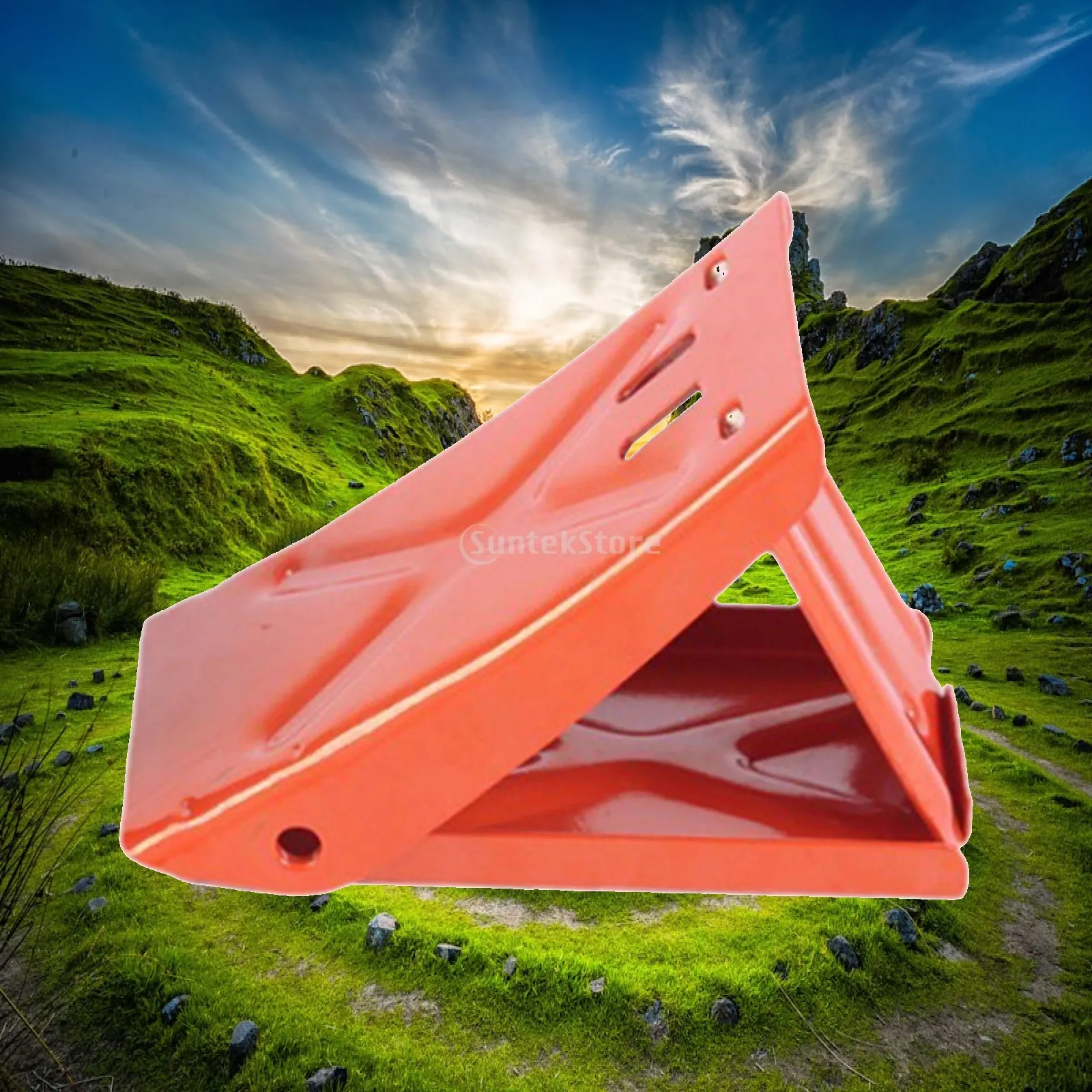 Anti Slip Wheel Chock Foldable Metal Tire Block Support for Trailer Camper RV Truck Car Wheel Safety