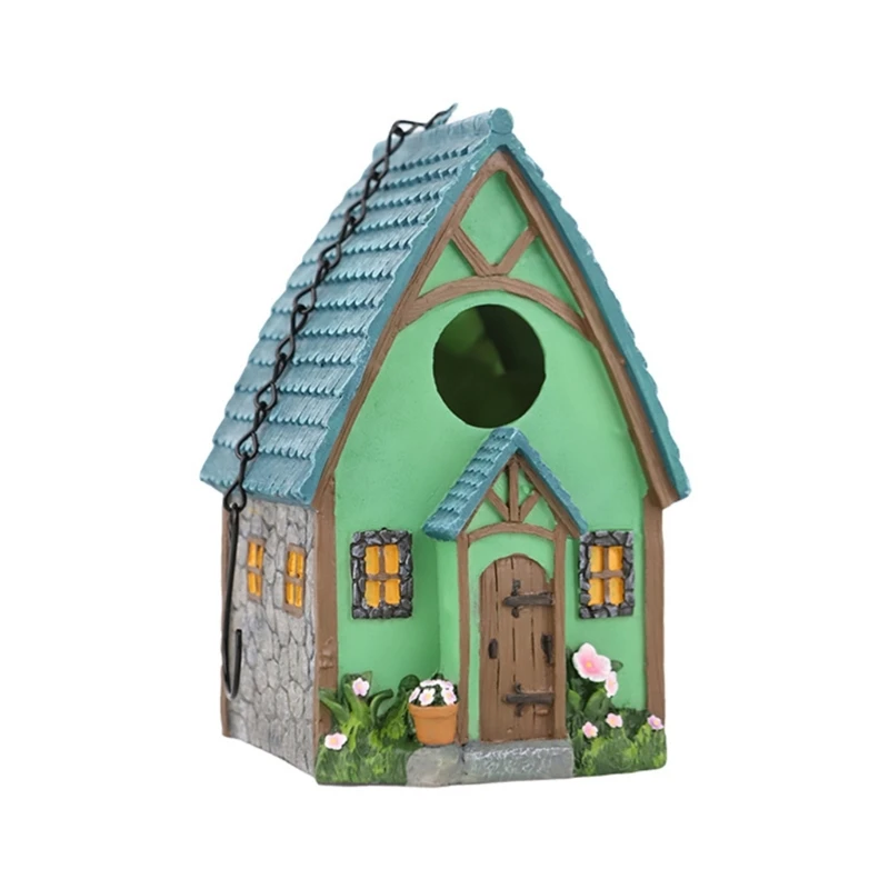 

Outdoor Wildbird Nest Resin Bird Shelter Breeding House Box Weather Resistant Dropship