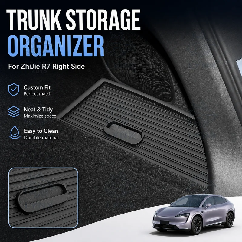 For ZhiJie R7 Right Side Trunk Storage Box Car Organizer Automotive Accessories Custom Modification Parts Storage Box