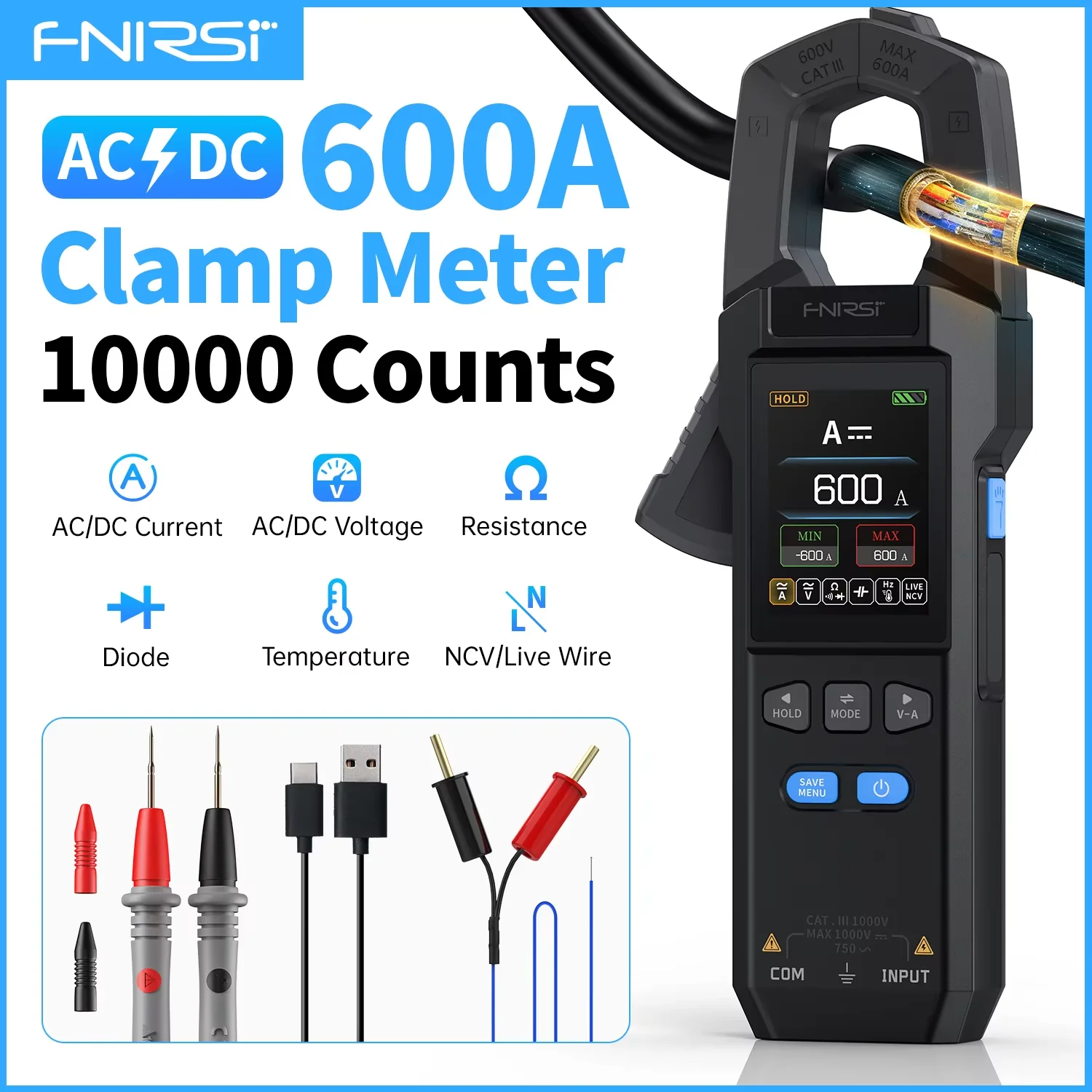 FNIRSI DMC-100 Digital Micro Multimeter with Microscope 1000X HD Camera SMD Component Tester Voltage Meter for Phone PCB Repair