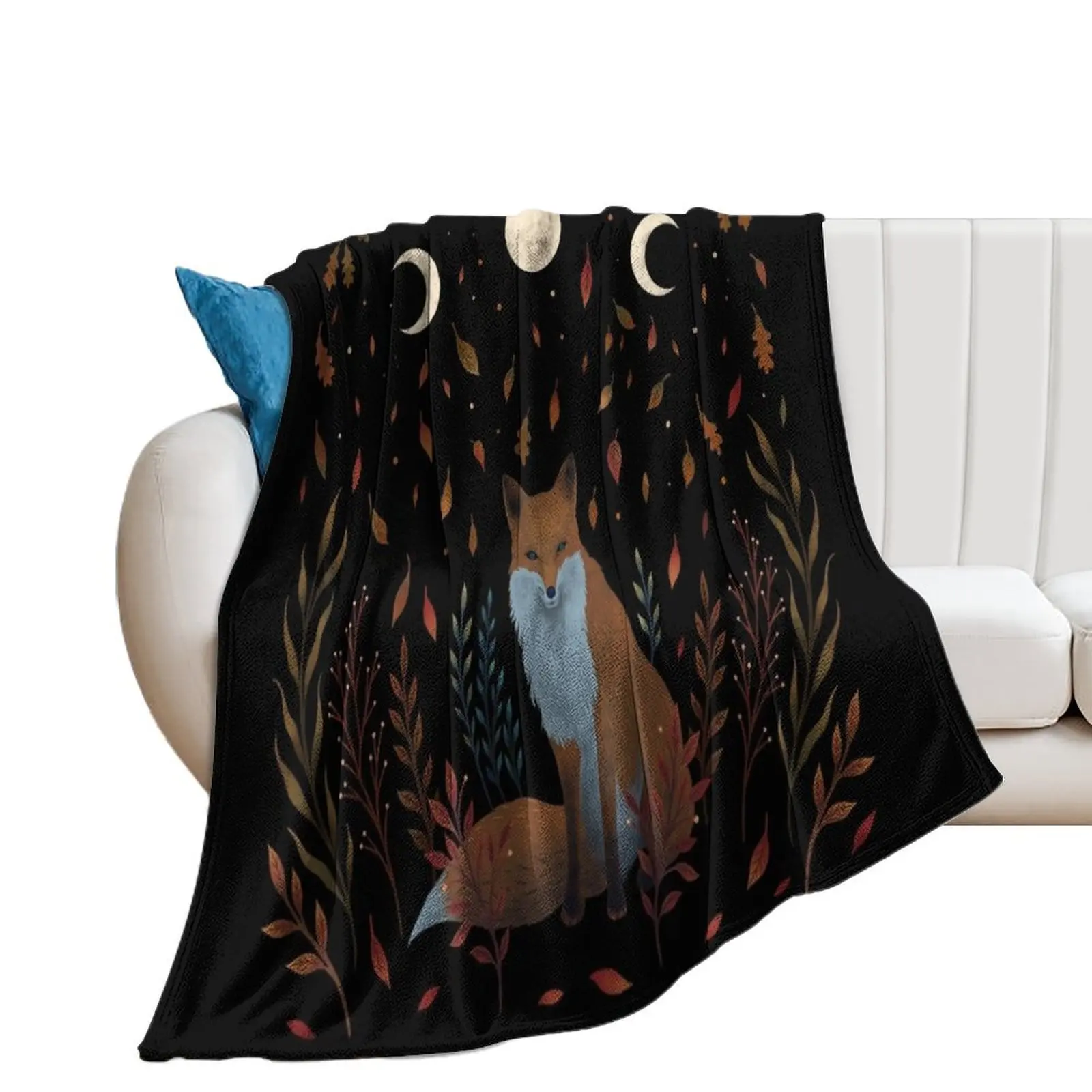 

Autumn Fox Throw Blanket Soft Big Soft Plush Plaid Flannels Heavy Blankets