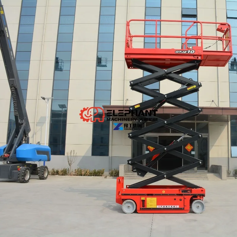 Electric Assisted Scissor Lift Platform 8 Meter Mobile Hydraulic Lift Tables with AC Power Engine Core Components Motor