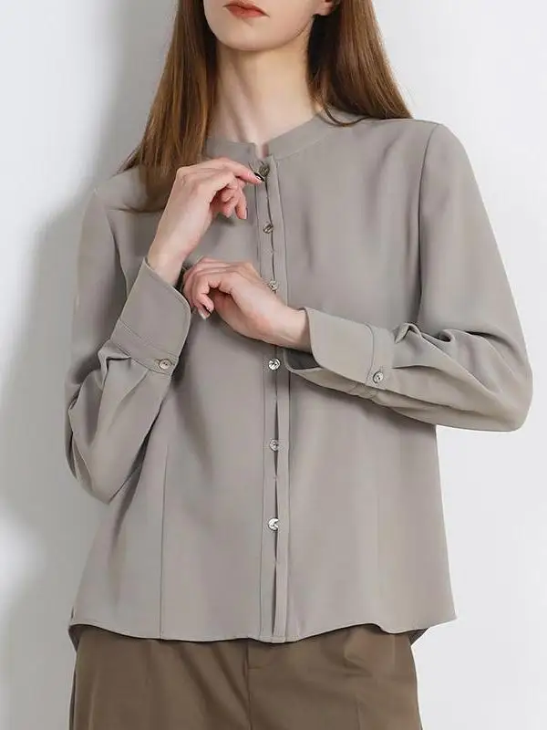 

Jane Expr New Spring irt 2025 Faion, простой дизайн, женские длинные све прямого кроя, круглые, однотонные, на пуговицах