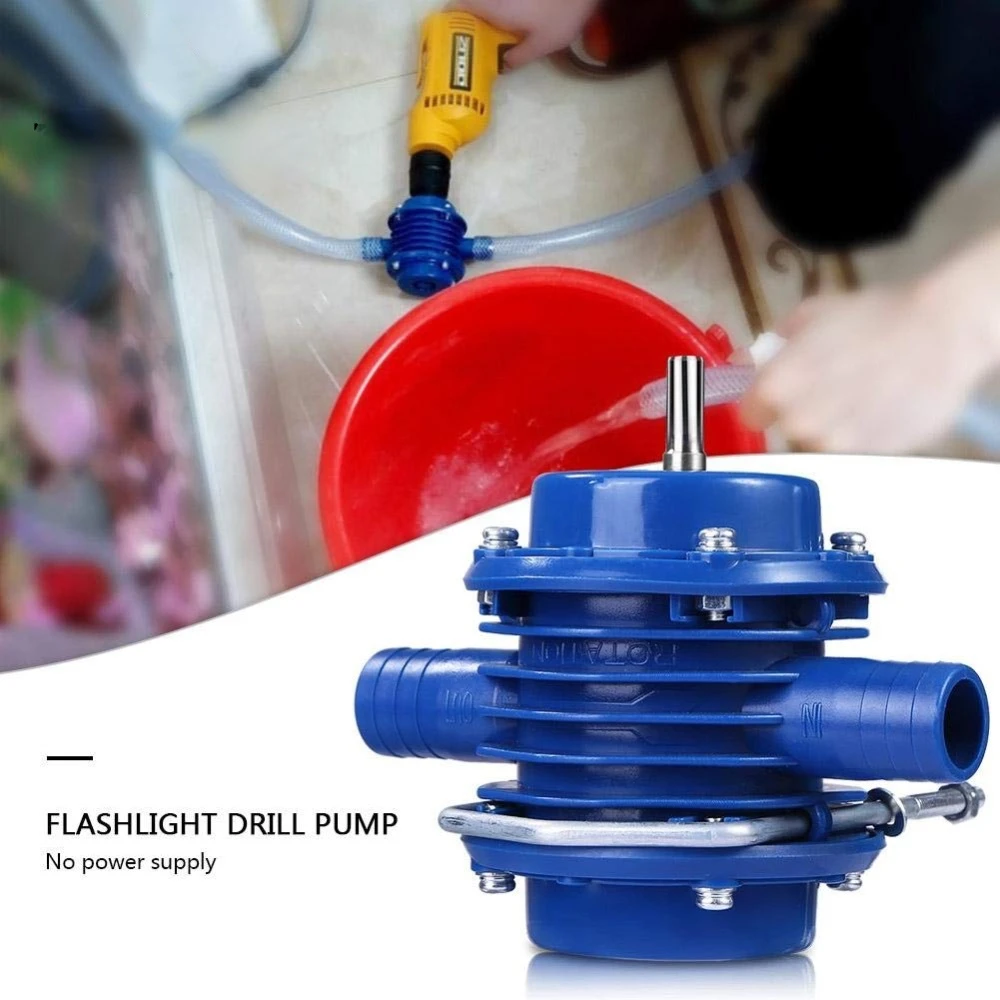 Blue Electric Drill Water Pump Self-Priming DC Pumping Self-Priming Centrifugal Pump Household Electric Drill Accessories