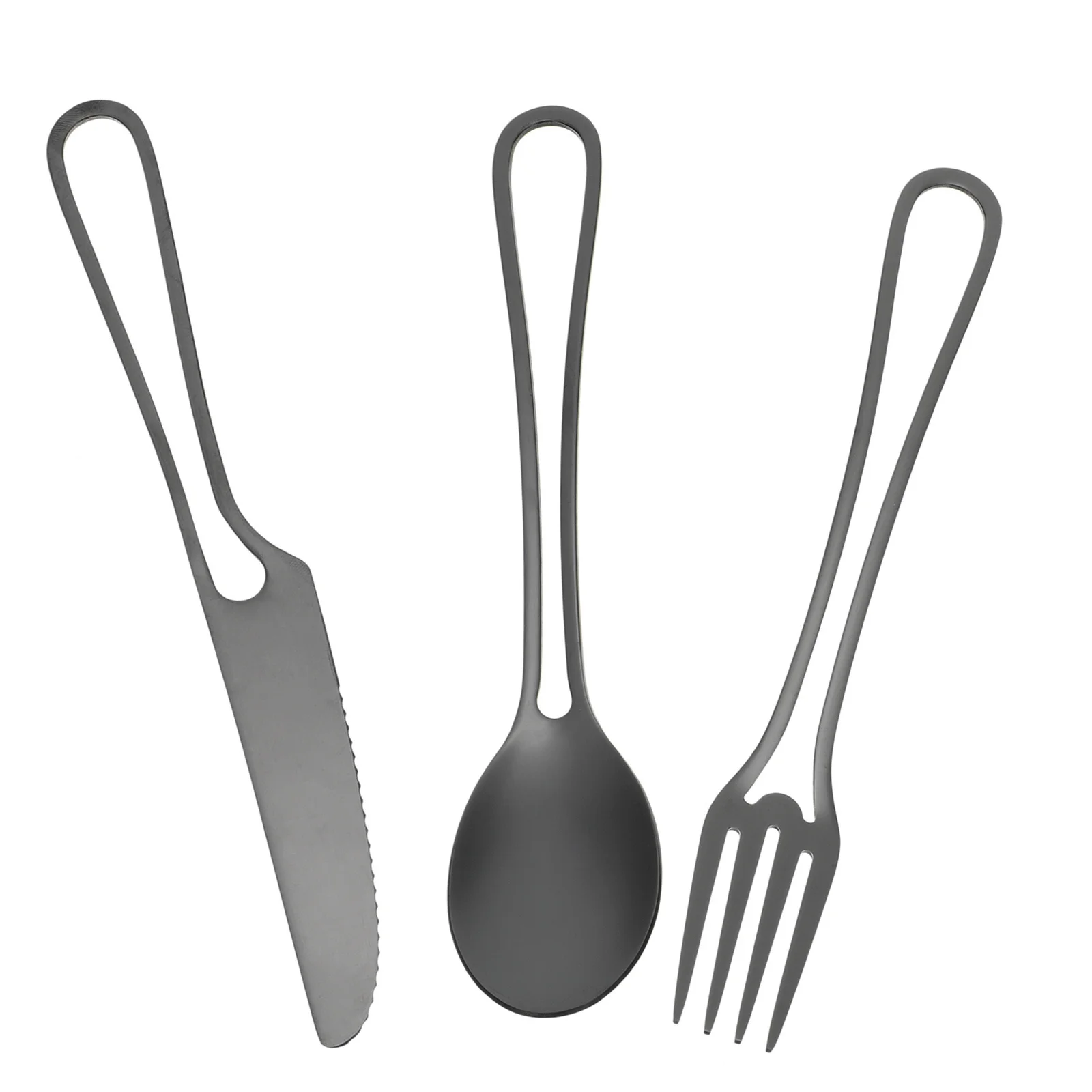 

Hollow- Cutlery Stainless Steel Tableware Set Delicate Design Sturdy Long Lasting Home Bar Dining Cutter Spoon Fork Set